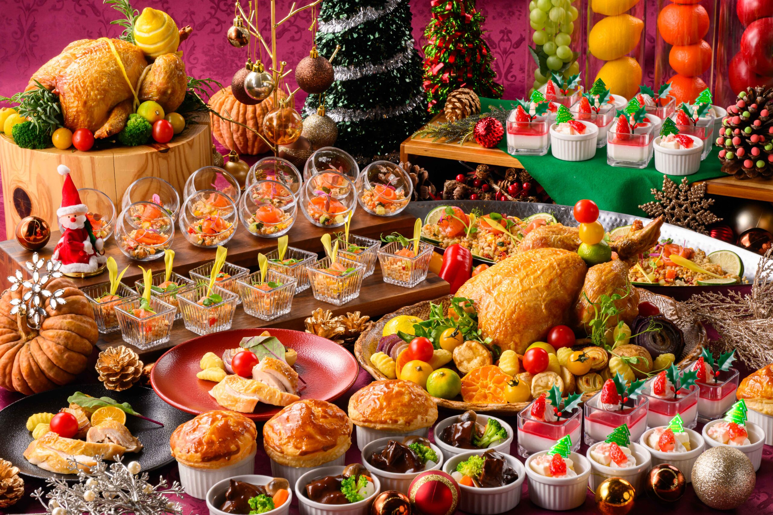 【12/6～12/25限定】今年は浦島でクリスマスバイキング＆鮪解体ショー【飲み放題付】1泊夕朝食プラン