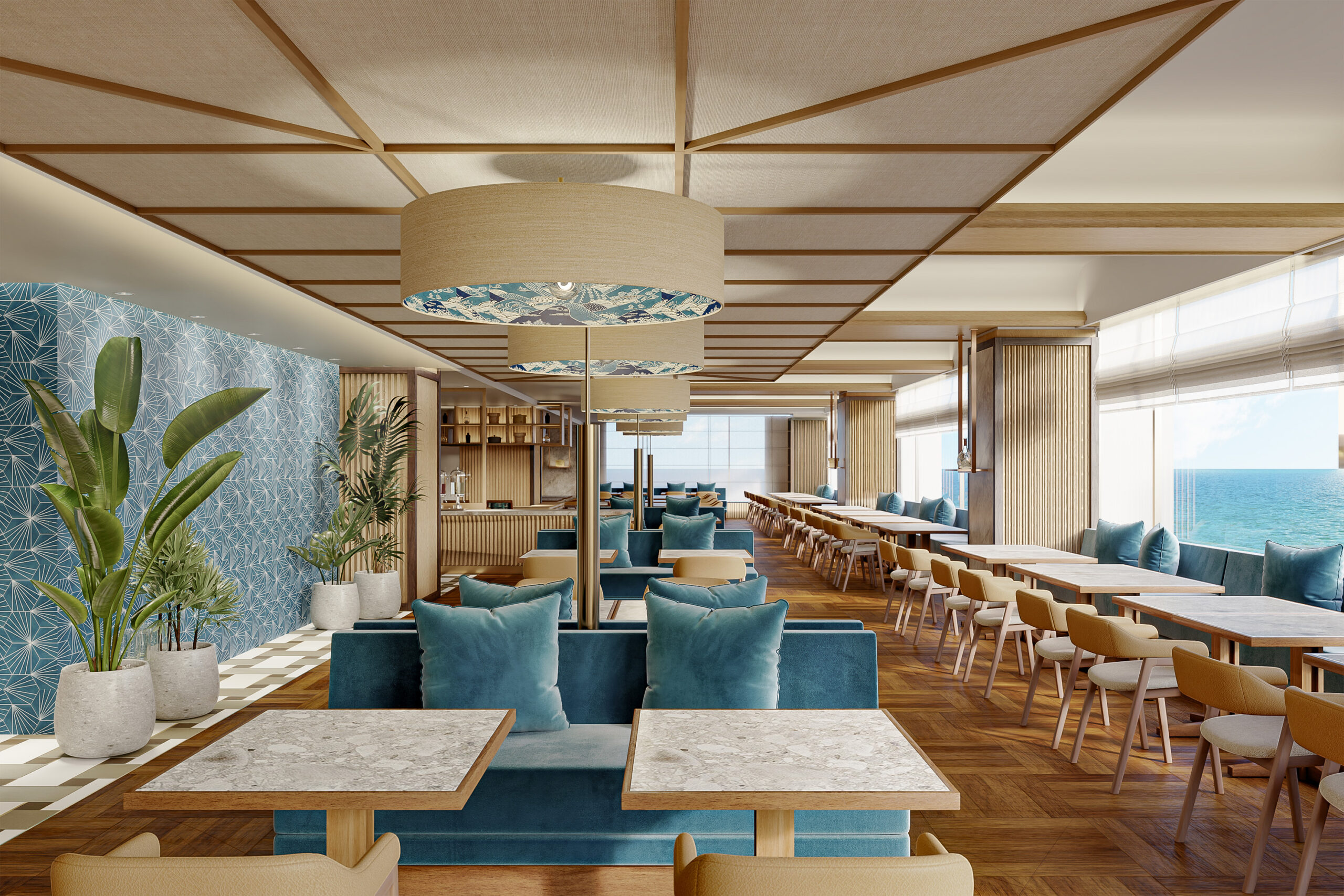 新たな浦島のスタンダードダイニングとして生まれ変わった日昇館レストラン(※画像はイメージです)
