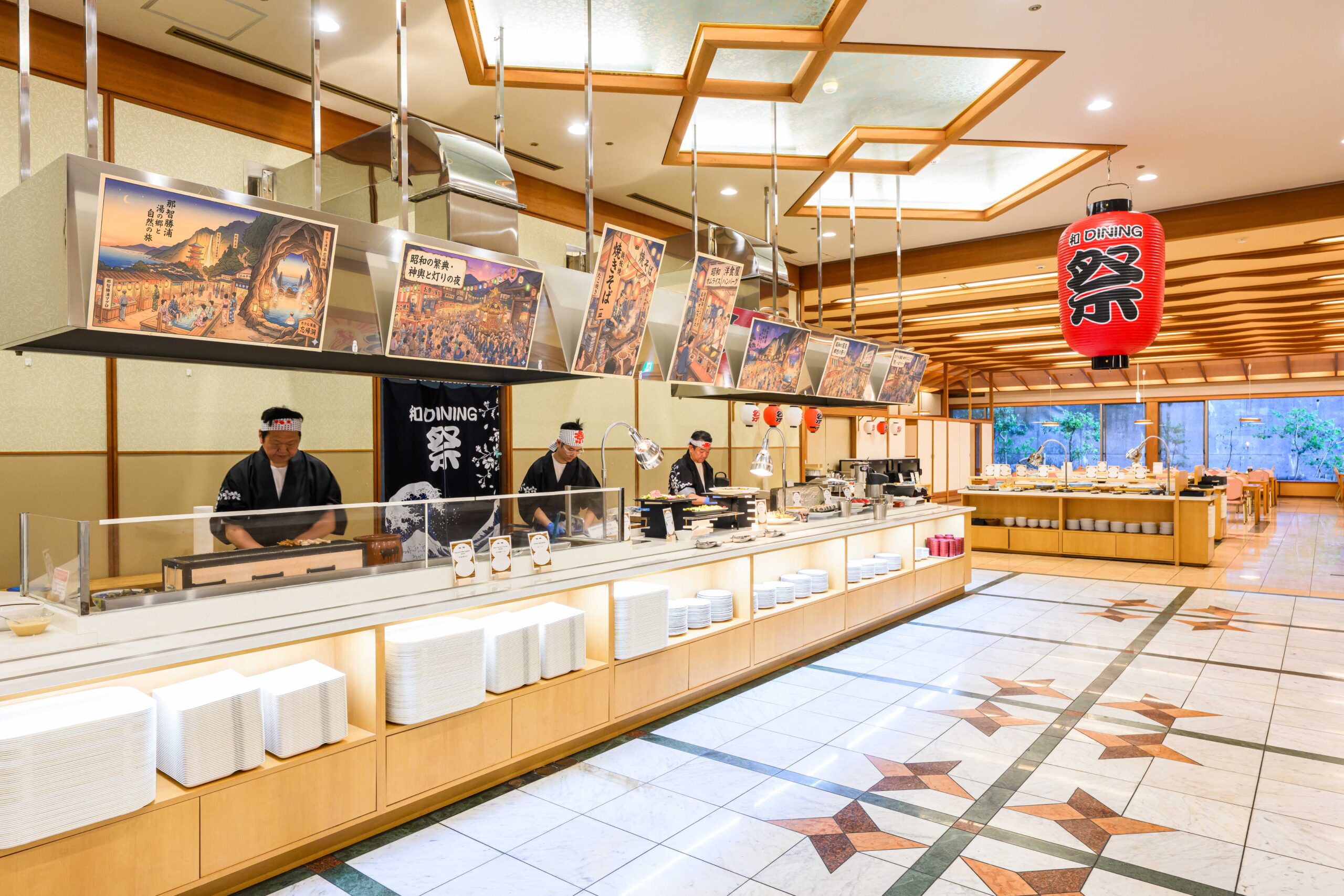 【なぎさ館】昭和レトロな雰囲気で賑やかに「和DINING 祭」生鮪＆屋台料理バイキング【飲み放題付】